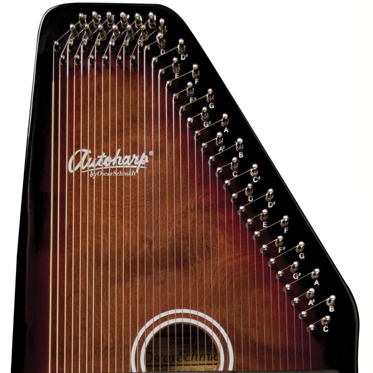 Oscar Schmidt OS21C Classic 21 Chord Autoharp, Tobacco Sunburst
